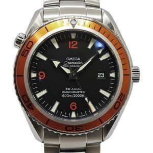 Polished Omega Seamaster Planet O-chien 2208.50.00 SS Black Automatic